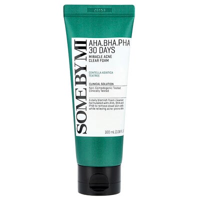 Product Image for SOME BY MI, AHA, BHA, PHA 30 Days Miracle Acne Clear Foam, 3.38 fl oz (100 ml)