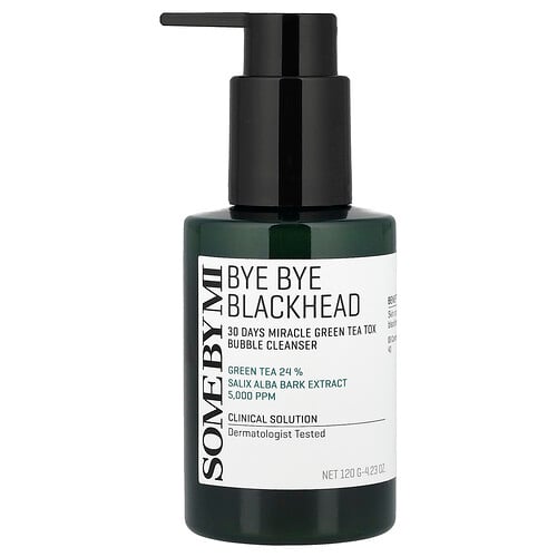 SOME BY MI, Bye Bye Blackhead, 30 Days Miracle Green Tea Tox Bubble Cleanser, 120 g