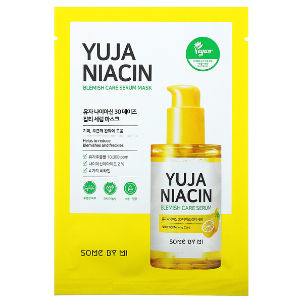 Some By Mi‏, Yuja Niacin, Blemish Care Serum Mask, 10 Sheets, 0.88 oz (25 g) Each