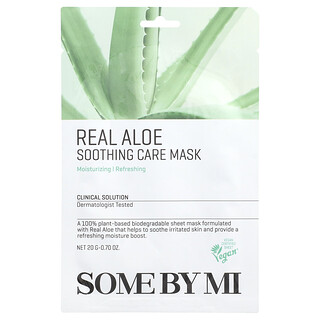 سوم باي مي‏, Real Aloe ، قناع الجمال للعناية المهدئة ، قناع ورقي واحد ، 0.70 أونصة (20 جم)