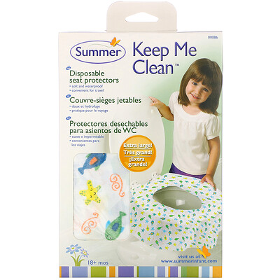 Summer Infant Keep Me Clean Disposable Seat Protectors, 18+ Months, 20 Pack