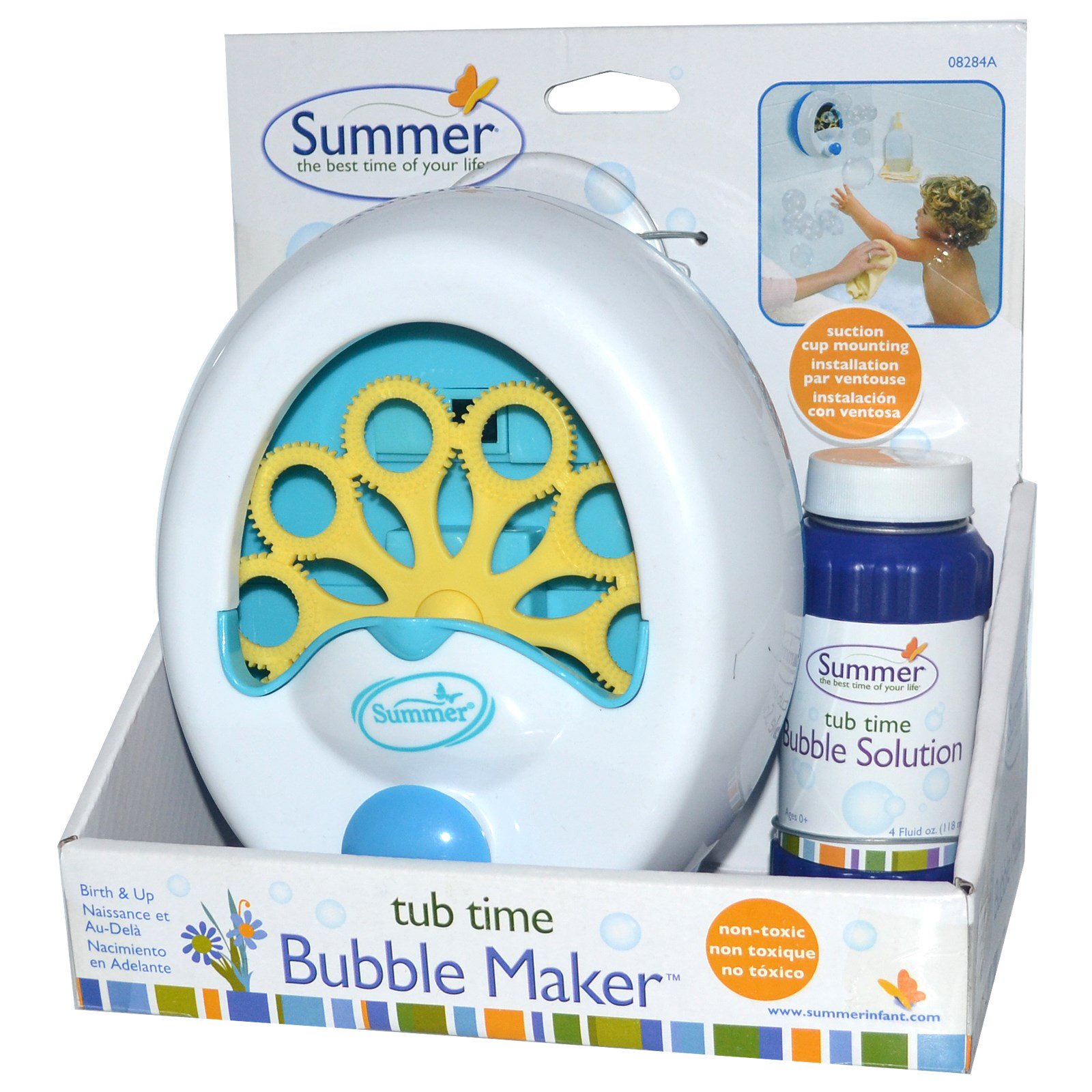 Summer Infant, Tub Time Bubble Maker with Bubble Solution, Birth & Up