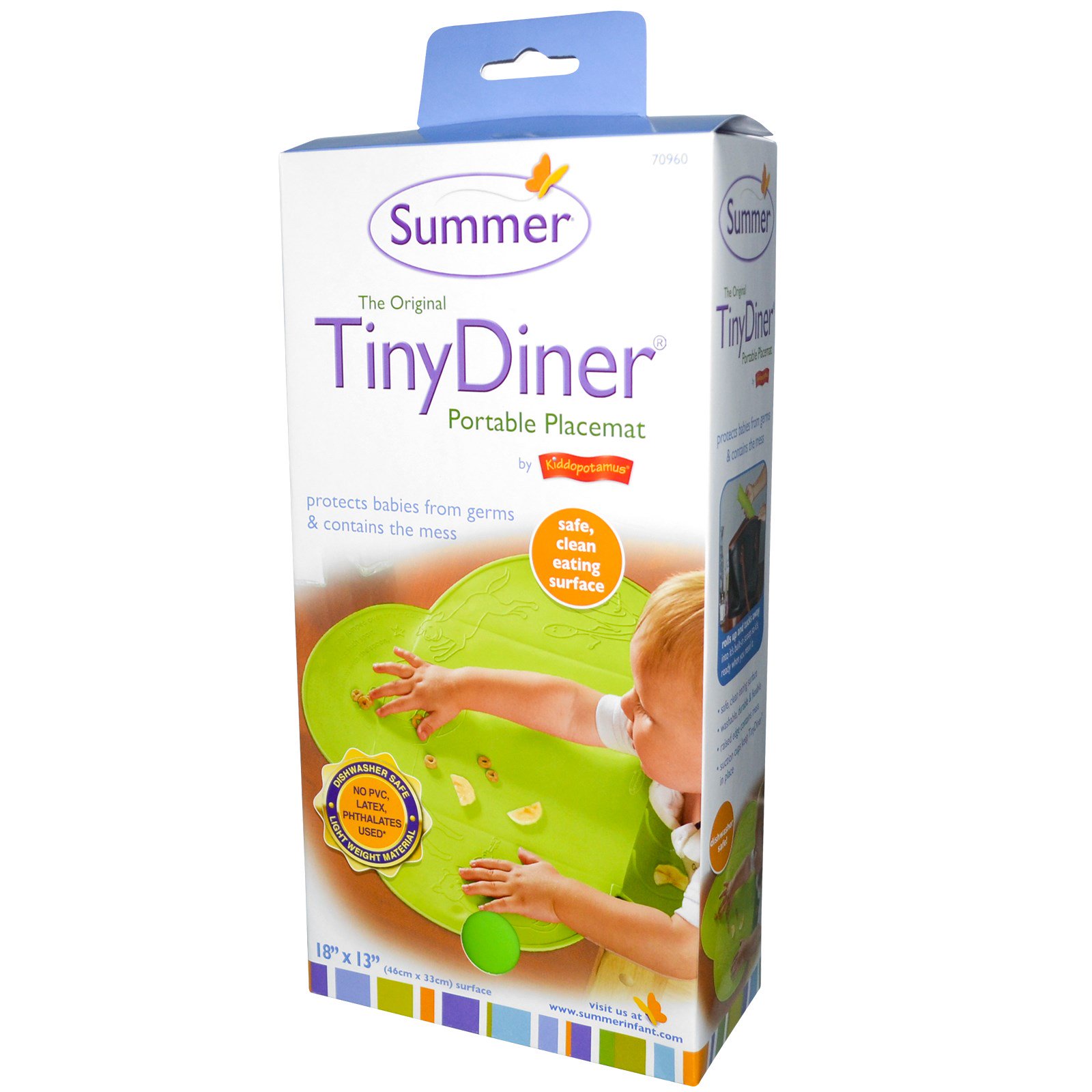 Summer Infant The Original Tinydiner Portable Placemat Green 18