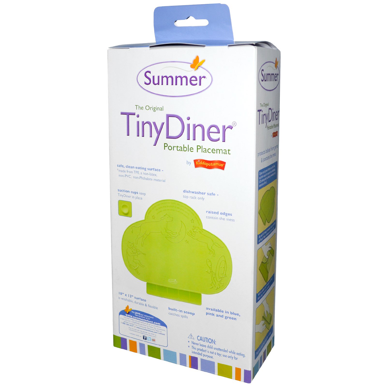 Summer Infant The Original Tinydiner Portable Placemat Green 18