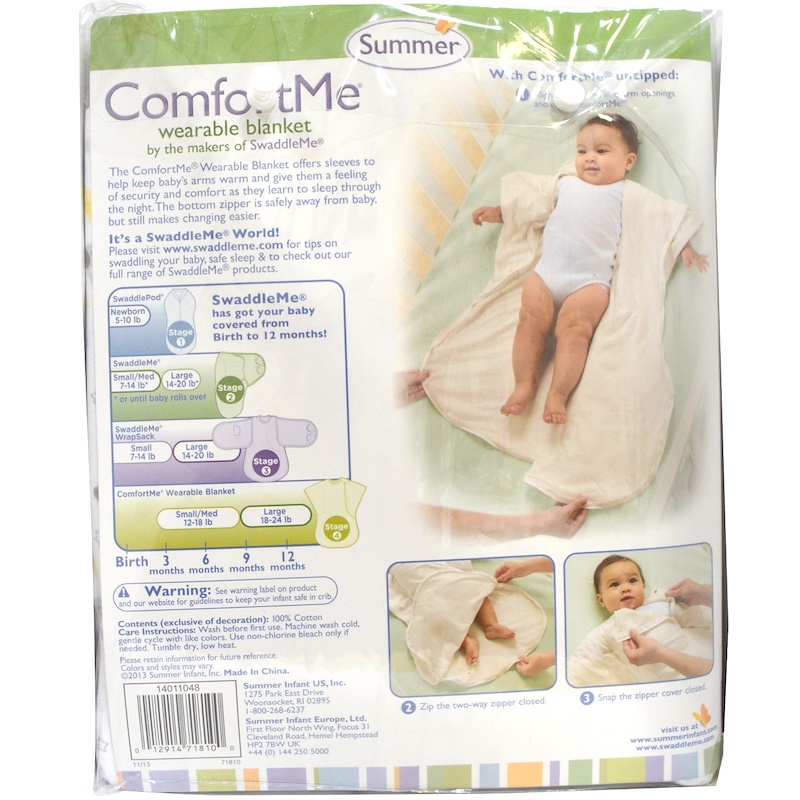 Summer Infant, ComfortMe, Wearable Blanket, 1824 lb, Large iHerb