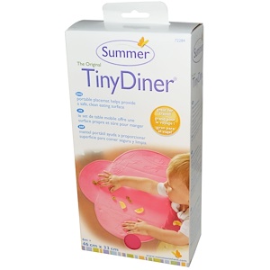 Отзывы о Саммэр Инфант, The Original Tiny Diner, Portable Placemat, Pink, 1 Mat