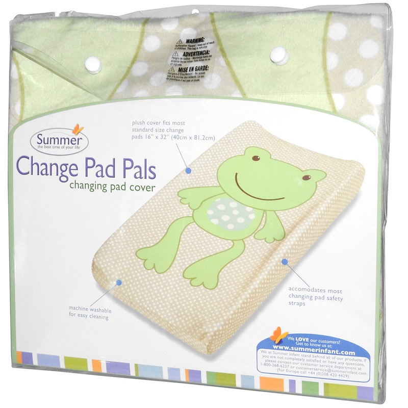 Summer Infant, Change Pad Pals, Changing Pad Cover, Frog iHerb