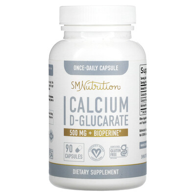 

SMNutrition Calcium D-Glucarate + BioPerine 500 mg 90 Capsules