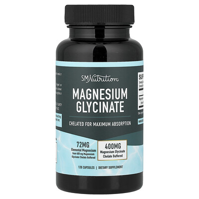 Product Image for SMNutrition, Magnesium Glycinate , 120 Capsules (36 mg Per Capsule)