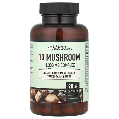 SMNutrition  10 Mushroom Complex   90 Capsules