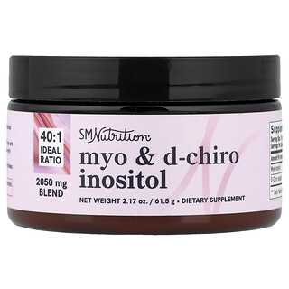 SMNutrition, міо- та D-хіроінозитол у формі порошку, 61.5 г (2.17 унцій)