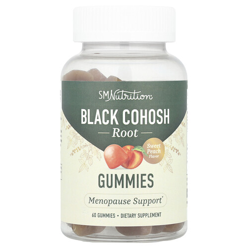 Smnutrition Black Cohosh Root Gummies, Sweet Peach , 60 Gummies
