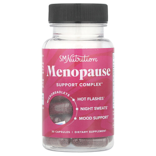 SMNutrition, Menopause Support Complex, Hitzewallungen, Nachtschweiß und Stimmungsunterstützung, 30 Kapseln