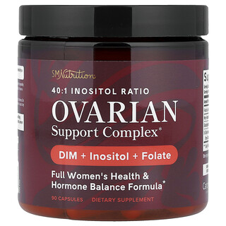 SMNutrition, Complesso per il supporto delle ovaie, DIM + inositolo + folato, 90 capsule