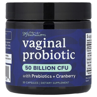 SMNutrition, Vaginal probiotika med prebiotika + tranebær, 30 kapsler