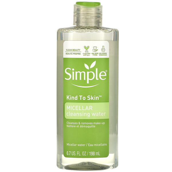 Simple Skincare‏, מי ניקוי מיסלריים, 198 מ"ל (6.7 אונקיות נוזל)
