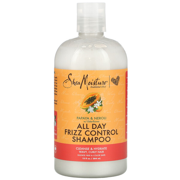 All Day Frizz Control Shampoo, Papaya & Neroli with Elderflower, 13 fl oz (384 ml)