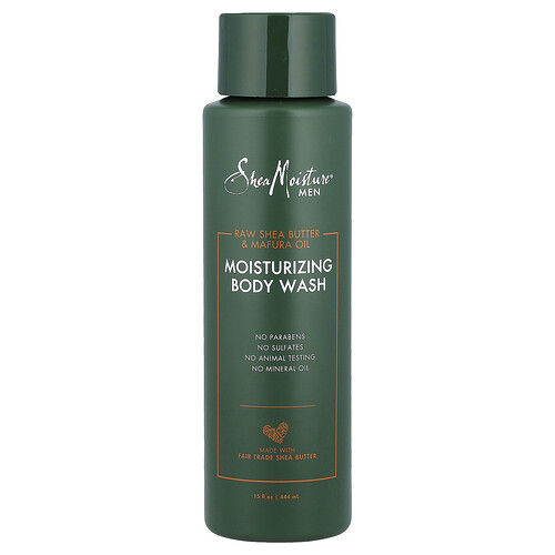 Sheamoisture Men, Moisturizing Body Wash, Raw Shea Butter & Mafura Oil, 15 fl oz (444 ml)