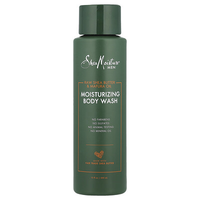 SheaMoisture  Men  Moisturizing Body Wash  Raw Shea Butter & Mafura Oil  15 fl oz (444 ml)