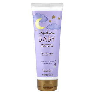 SheaMoisture, Bayi, Krim Tubuh Malam Hari, Madu Manuka & Lavender, 227 g (8 ons)