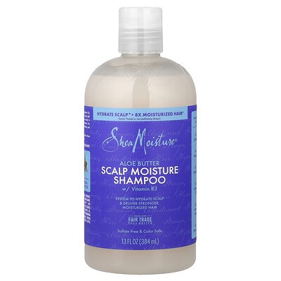 Photos - Hair Product Shea Moisture SheaMoisture SheaMoisture, Scalp Moisture Shampoo, Aloe Butter, 13 fl oz  SMT-02307 (384 ml)