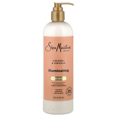 SheaMoisture Illuminating Body Lotion Coconut  Hibiscus 16 fl oz 473 ml