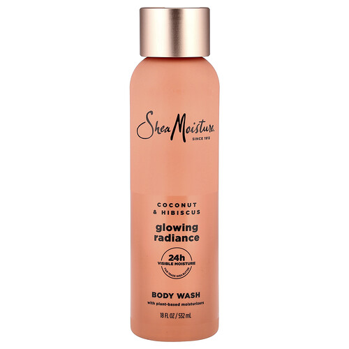 Sheamoisture Glowing Radiance Body Wash, Coconut & Hibiscus, 18 fl oz (532 ml)