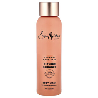 SheaMoisture, Jabón líquido para el cuerpo Glowing Radiance, Coco e hibisco, 532 ml (18 oz. líq.)