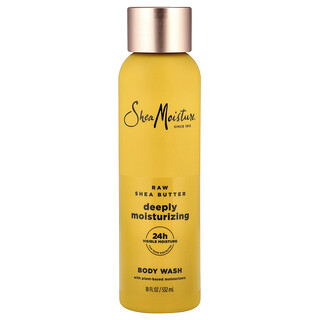 SheaMoisture, Deeply Moisturizing Body Wash, rohe Sheabutter, feuchtigkeitsspendendes Duschgel, rohe Sheabutter, 532 ml (18 fl. oz.)