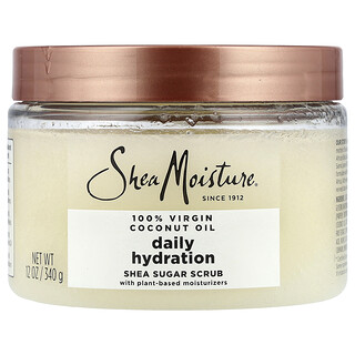 SheaMoisture, Exfoliante de hidratación diaria con karité y azúcar, Aceite de coco 100 % virgen, 340 g (12 oz)