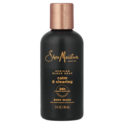 Sheamoisture Calm & Clearing Body Wash, African Black Soap, 3 fl oz (89 ml)