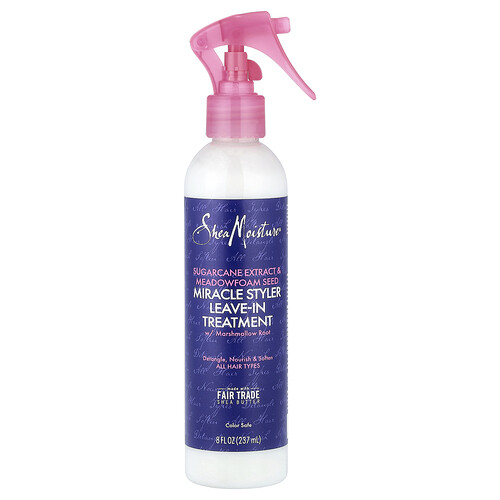 Sheamoisture Miracle Styler Leave-In Treatment, Sugarcane Extract & Meadowfoam Seed, 8 fl oz (237 ml)