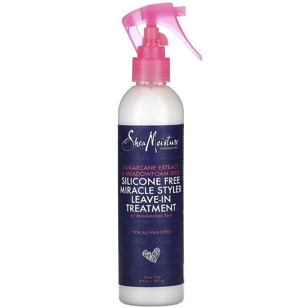 SheaMoisture, Silicon Free Miracle Styler Leave-In Treatment, Sugarcane Extract & Meadowfoam Seed, 8 fl oz (237 ml)