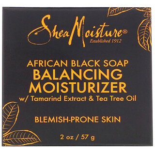 SheaMoisture, Jabón negro africano, Humectante equilibrante, 57 g (2 oz)