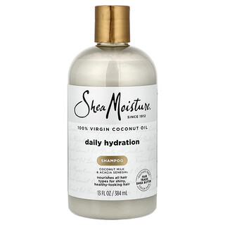 SheaMoisture, 100% кокосовое масло первого отжима, шампунь для ежедневного увлажнения, для всех типов волос, 384 мл (13 жидк. Унций)
