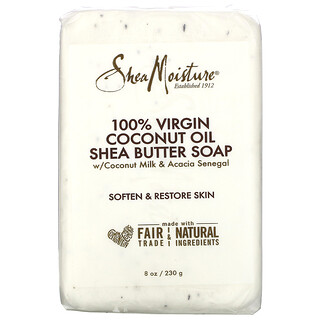 SheaMoisture, мыло из 100% кокосового масла первого отжима и масла ши, 230 г (8 унций)