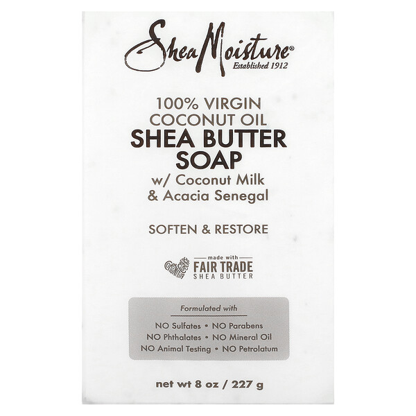 SheaMoisture, 100% Virgin Coconut Oil Shea Butter Soap, 8 oz (227 g)