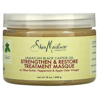 SheaMoisture, Aceite de ricino negro de Jamaica, Mascarilla de tratamiento fortalecedor y restaurador, 340 g (12 oz)
