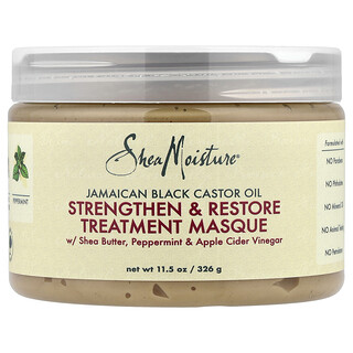 SheaMoisture, Aceite de ricino negro de Jamaica, Mascarilla fortalecedora y restauradora para el cabello, 326 g (11,5 oz)