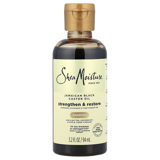 SheaMoisture, ямайское черное касторовое масло, укрепляющий и восстанавливающий шампунь, 94 мл (3,2 жидк. унции)