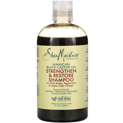 SheaMoisture Jamaican Black Castor Oil, Strengthen & Restore Shampoo, 13 fl oz (384 ml)