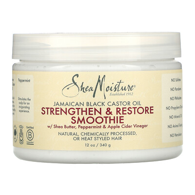 Купить SheaMoisture Strengthen & Restore Smoothie, Jamaican Black Castor Oil, 12 oz (340 g)