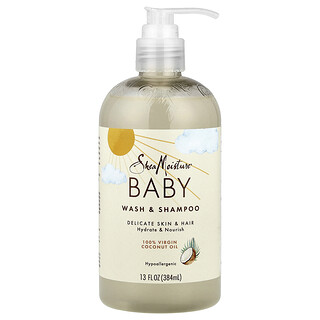 SheaMoisture, Babytvätt och schampo, 100 % jungfrulig kokosolja, 384 ml (13 fl oz)