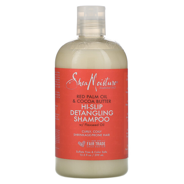 SheaMoisture‏, שמפו Hi-Slip להתרת קשרים, שמן דקלים אדום וחמאת קקאו, 399 מ“ל (13.5 אונקיות נוזל)