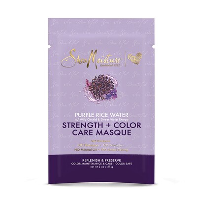 SheaMoisture Strength + Color Care Masque, Purple Rice Water, 2 oz (57 g)