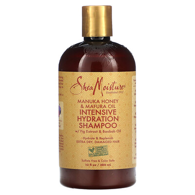 

SheaMoisture Manuka Honey & Mafura Oil Intensive Hydration Shampoo Extra Dry Damaged Hair 13 fl oz (384 ml)