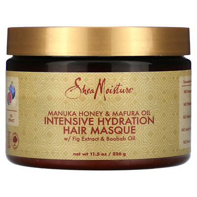 

SheaMoisture, Manuka Honey & Mafura Oil, Intensive Hydration Hair Masque, 11.5 oz (326 g)