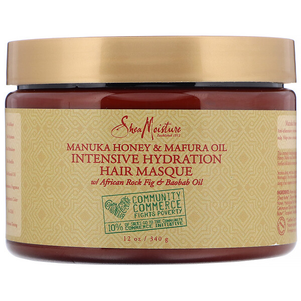 SheaMoisture, Маска для интенсивного увлажнения волос, мед манука и масло мафуры, 340 г (12 унций)