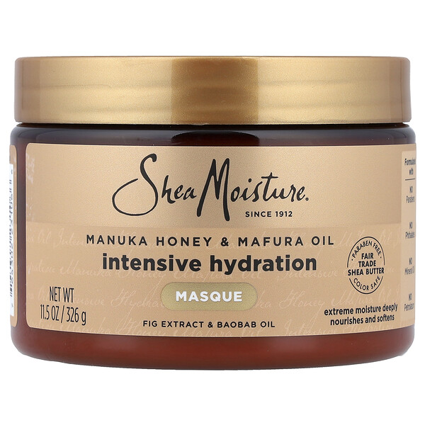 SheaMoisture Manuka Honey & Mafura Oil, Intensive Hydration Hair Masque, 11.5 oz (326 g)