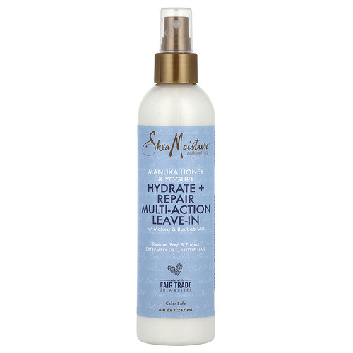 SheaMoisture, Hydrate + Repair Multi-Action Leave-In, Multi-Action Leave-In zur Feuchtigkeitsversorgung und Regeneration, Manukahonig und Joghurt, 237 ml (8 fl. oz.)